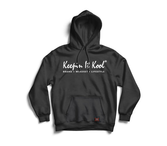 B.M.L. Black Hoodie/White Text