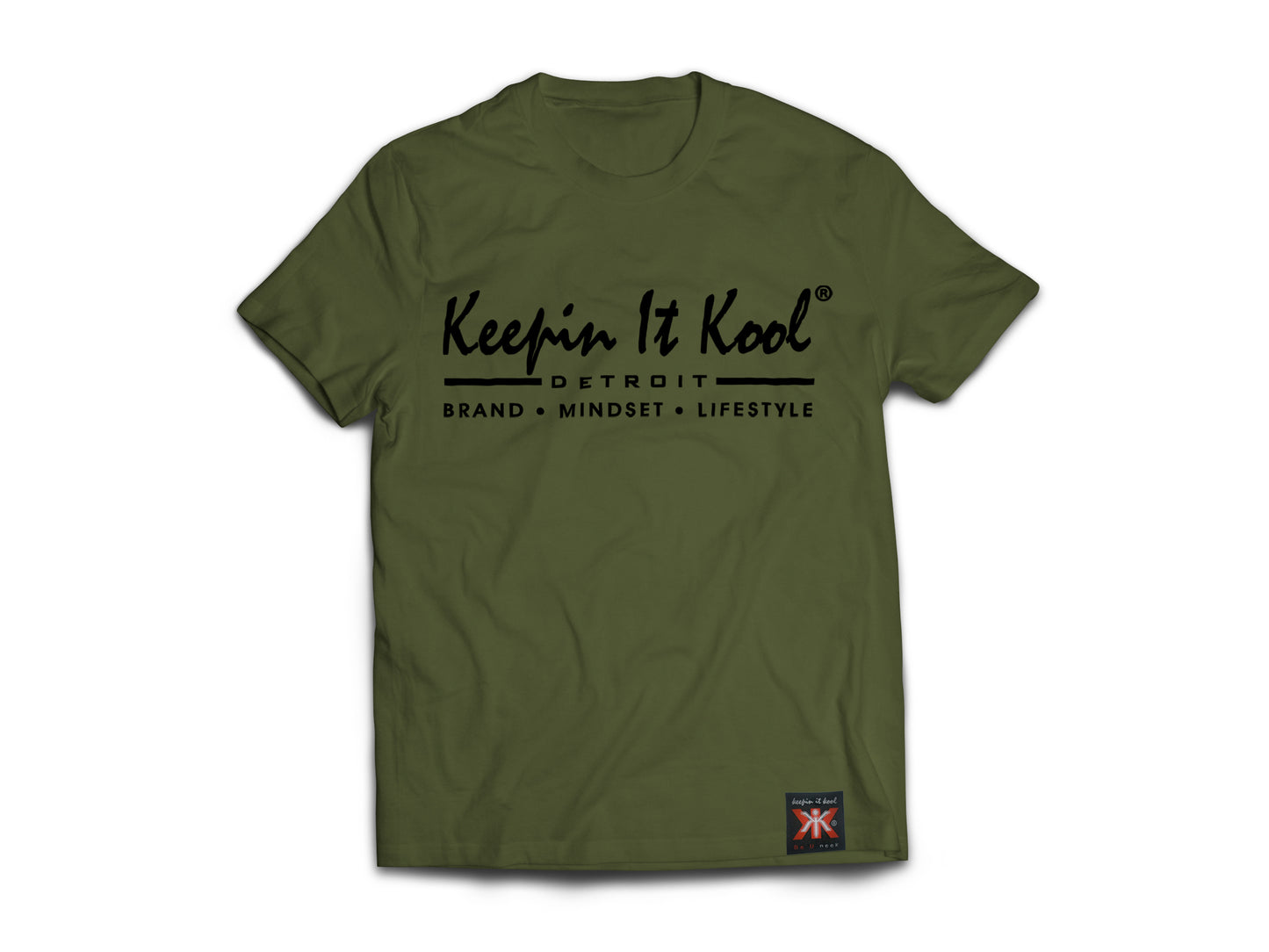 Detroit B.M.L. Basic Green Tee/Black Text