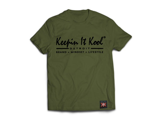 Detroit B.M.L. Basic Green Tee/Black Text