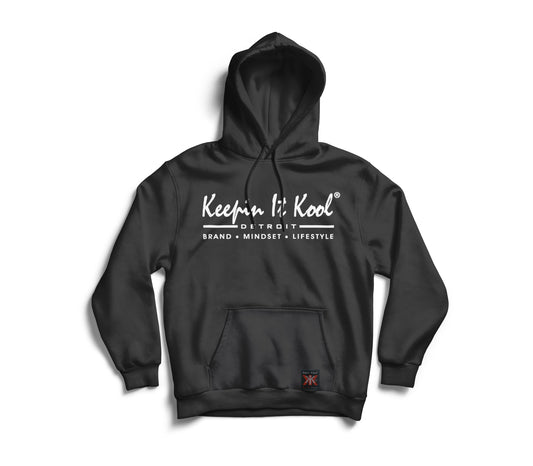 Detroit B.M.L. Black Hoodie/White Text