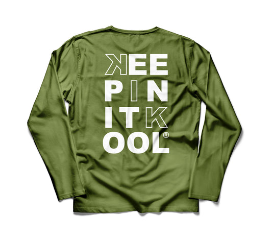 KIK Box Mili Green LS/White Text