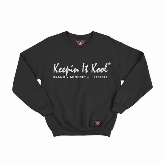 B.M.L. Black Crewneck/White Text