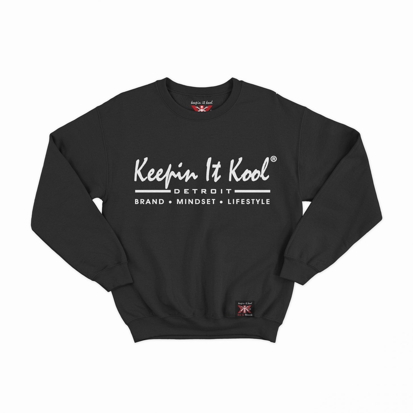 Detroit B.M.L. Black Crewneck/White Text