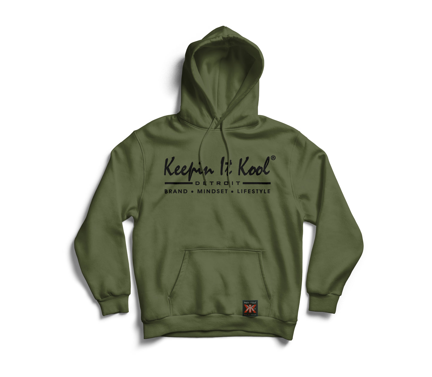 Detroit B.M.L. Green Hoodie/Black Text