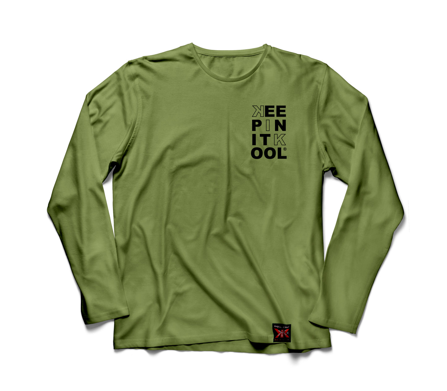 KIK Box Mili Green LS/Black Text