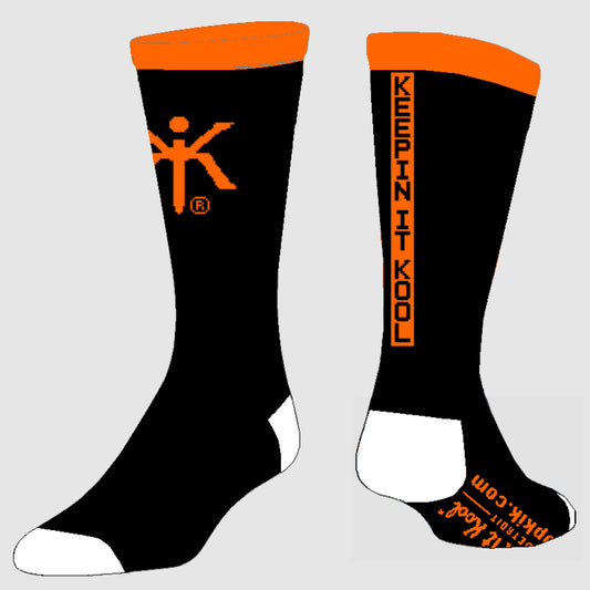 Blk/Org Classic Logo Socks