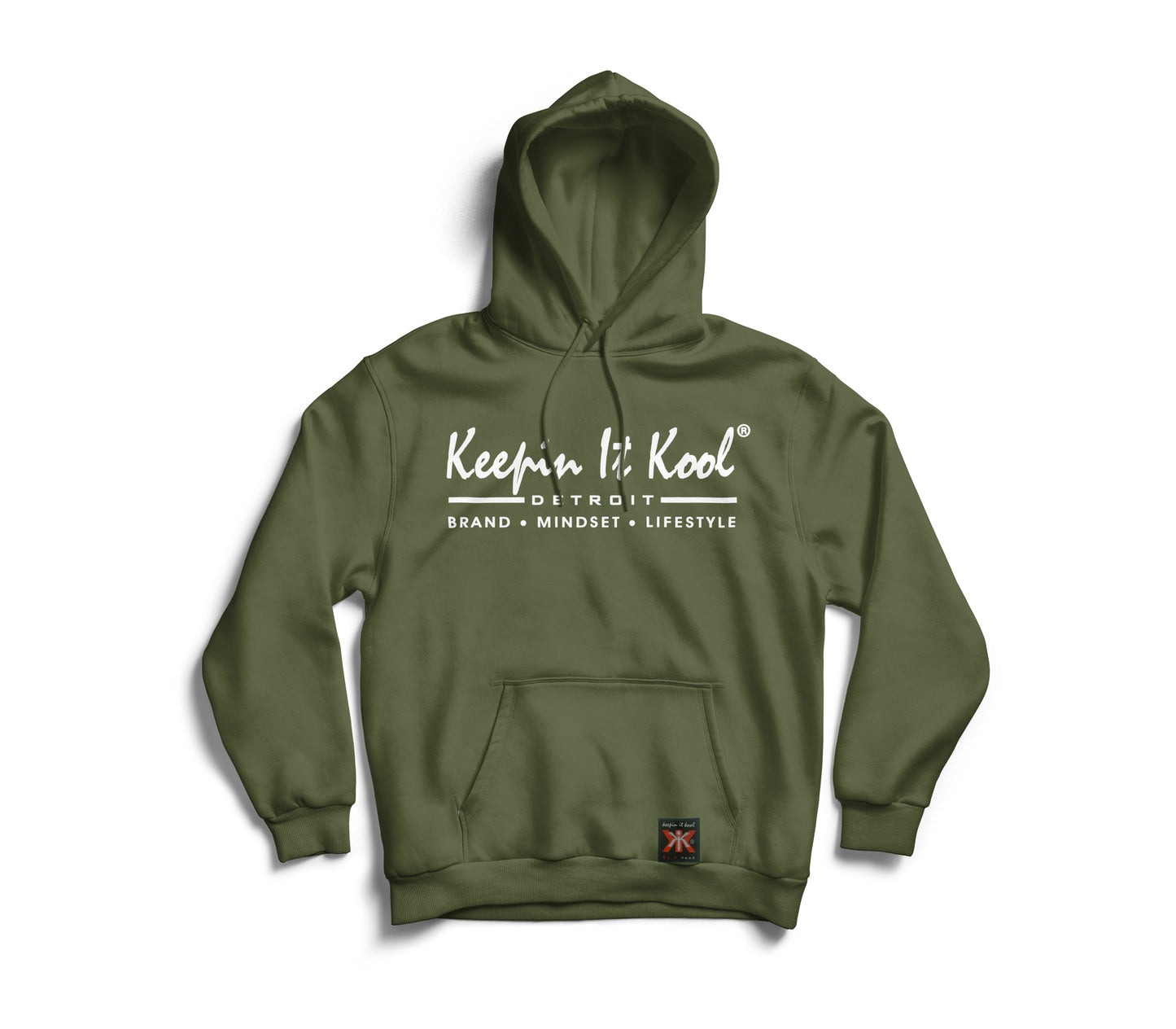 Detroit B.M.L. Green Hoodie/White Text