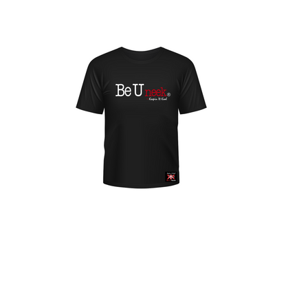 Be U Neek® Tee front view, black — Keepin It Kool®